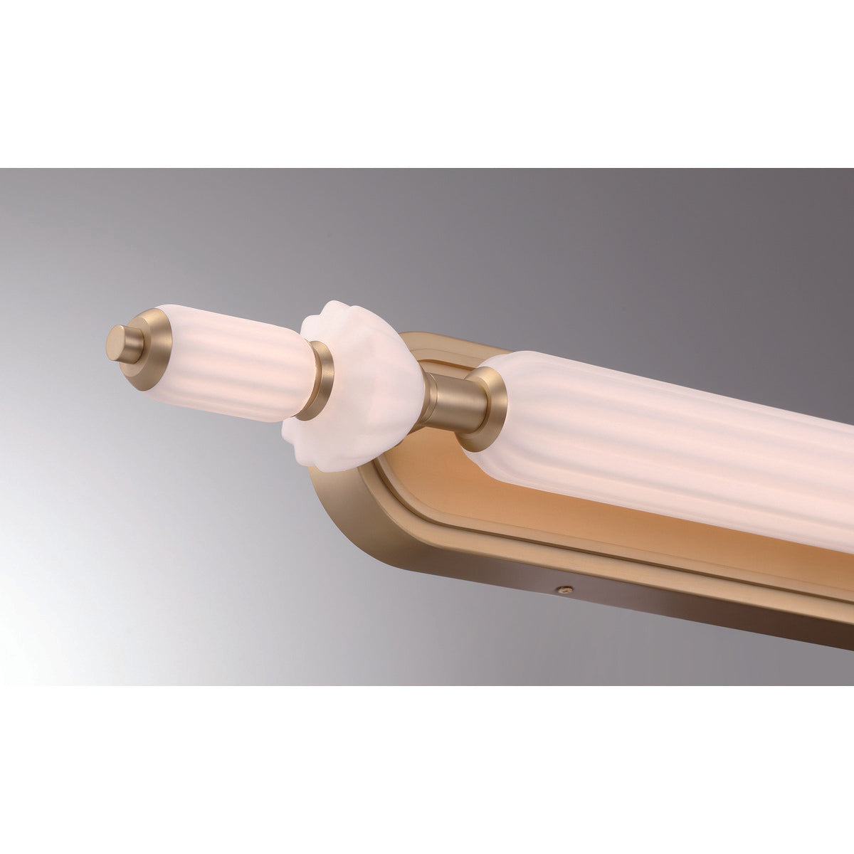 Eurofase Lighting Lansdowne 39" 1-Light Integrated LED Glass Shade Gold Steel Vanity Light