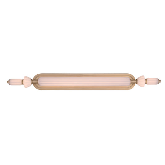 Eurofase Lighting Lansdowne 39" 1-Light Integrated LED Glass Shade Gold Steel Vanity Light