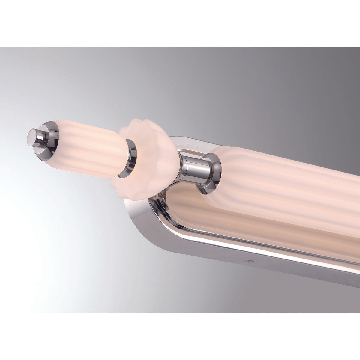 Eurofase Lighting Lansdowne 39" 1-Light Integrated LED Glass Shade Polished Nickel Steel Vanity Light