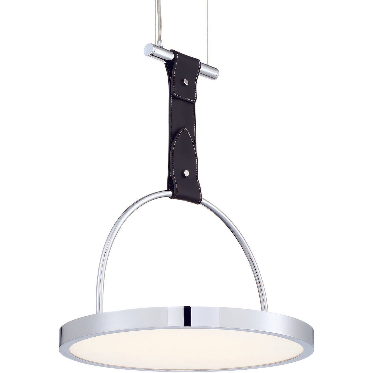 Eurofase Lighting Lappin 16" Large Round Dimmable Integrated LED Chrome Pendant Light