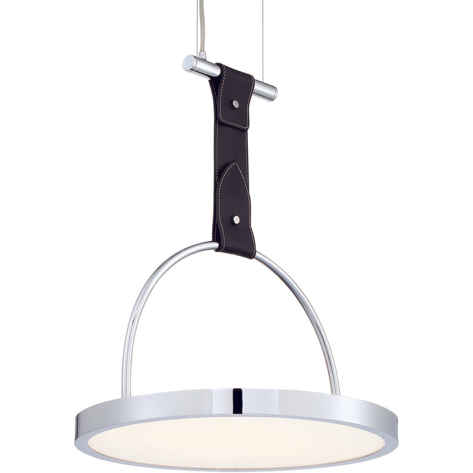 Eurofase Lighting Lappin 16" Large Round Dimmable Integrated LED Chrome Pendant Light