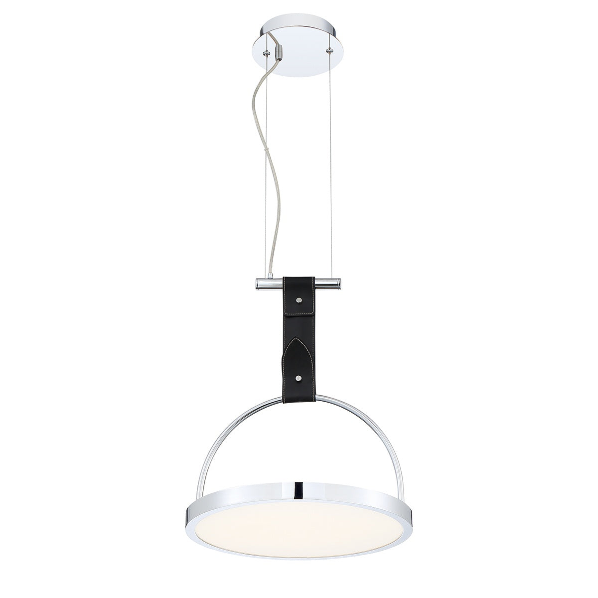 Eurofase Lighting Lappin 16" Large Round Dimmable Integrated LED Chrome Pendant Light