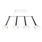 Eurofase Lighting Lappin 39" 4-Light Dimmable Integrated LED Chrome Linear Pendant Light