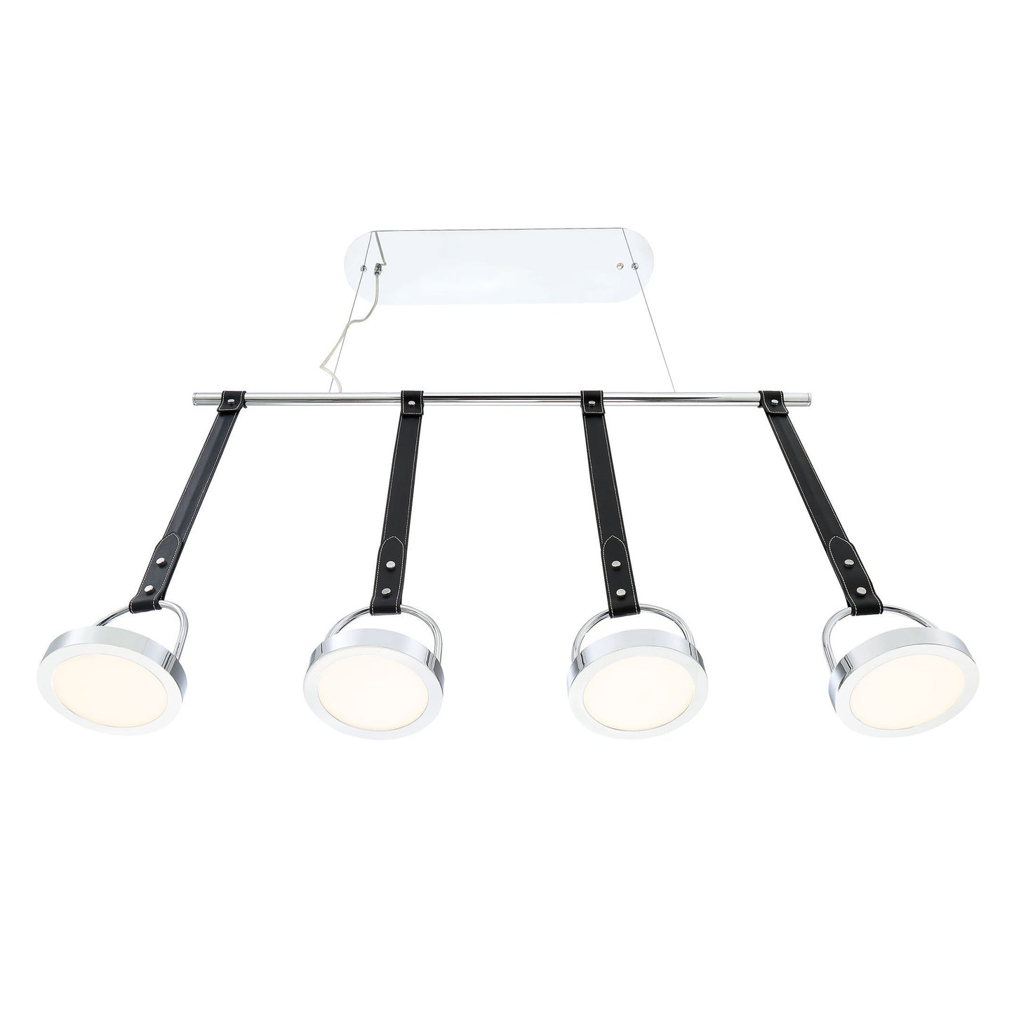 Eurofase Lighting Lappin 39" 4-Light Dimmable Integrated LED Chrome Linear Pendant Light