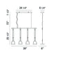 Eurofase Lighting Lappin 39" 4-Light Dimmable Integrated LED Chrome Linear Pendant Light