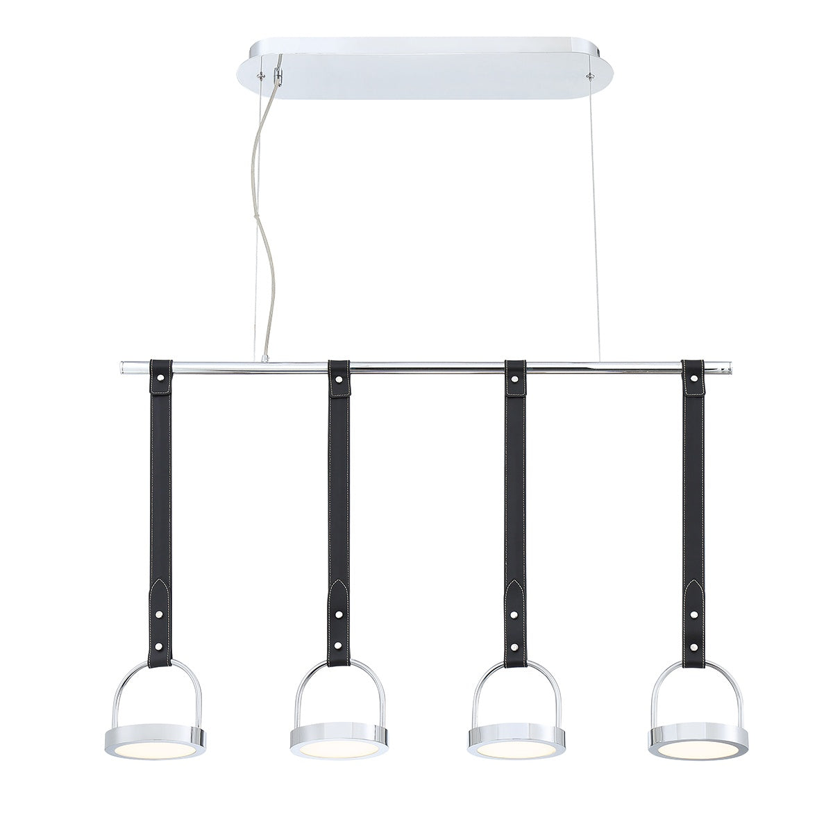 Eurofase Lighting Lappin 39" 4-Light Dimmable Integrated LED Chrome Linear Pendant Light