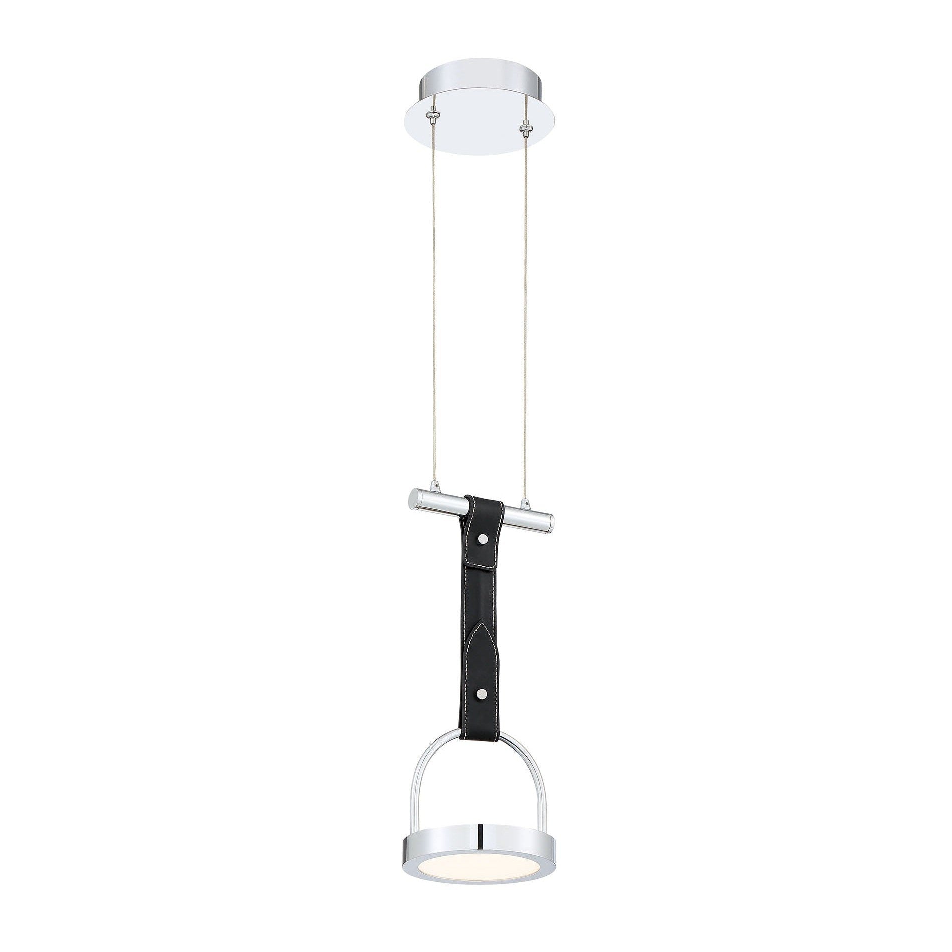 Eurofase Lighting Lappin 6" Small Round Dimmable Integrated LED Chrome Pendant Light