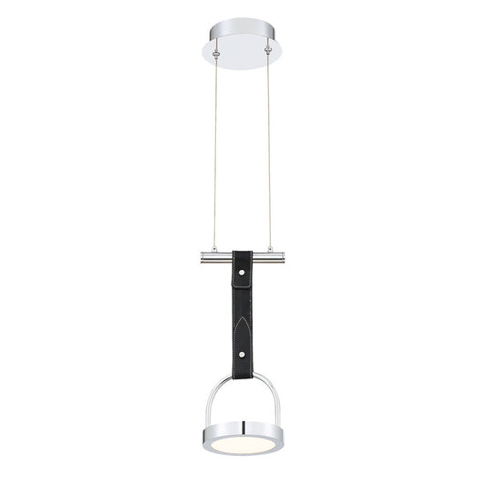 Eurofase Lighting Lappin 6" Small Round Dimmable Integrated LED Chrome Pendant Light