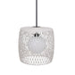 Eurofase Lighting Lara 22" Matte Black Pendant Light With Pet Weave Rope Shade