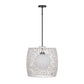 Eurofase Lighting Lara 22" Matte Black Pendant Light With Pet Weave Rope Shade