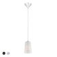 Eurofase Lighting Laso 9" 1-Light Chrome Pendant Light With White Shade
