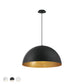 Eurofase Lighting Laverton 24" 1-Light White Glass Shade Gold and Black Metal Pendant Light