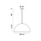 Eurofase Lighting Laverton 24" 1-Light White Glass Shade Matte White Metal Pendant Light