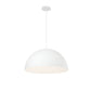 Eurofase Lighting Laverton 24" 1-Light White Glass Shade Matte White Metal Pendant Light