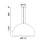 Eurofase Lighting Laverton 36" 1-Light Integrated LED White Glass Shade Matte Black Metal Pendant Light