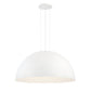 Eurofase Lighting Laverton 36" 1-Light Integrated LED White Glass Shade Matte White Metal Pendant Light
