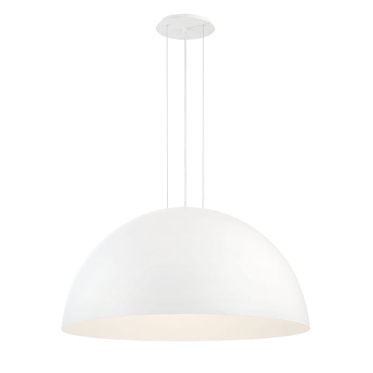 Eurofase Lighting Laverton 36" 1-Light Integrated LED White Glass Shade Matte White Metal Pendant Light