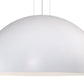 Eurofase Lighting Laverton 47" 1-Light Integrated LED White Glass Shade Matte White Metal Pendant Light