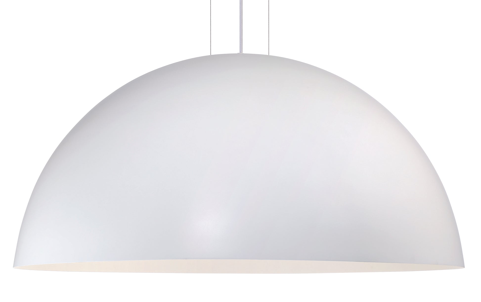 Eurofase Lighting Laverton 47" 1-Light Integrated LED White Glass Shade Matte White Metal Pendant Light