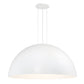 Eurofase Lighting Laverton 47" 1-Light Integrated LED White Glass Shade Matte White Metal Pendant Light