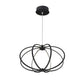 Eurofase Lighting Leggero 23" Round Dimmable Integrated LED Black Aluminum Pendant Light With Frosted White Shade