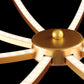 Eurofase Lighting Leggero 23" Round Dimmable Integrated LED Gold Aluminum Pendant Light With Frosted White Shade