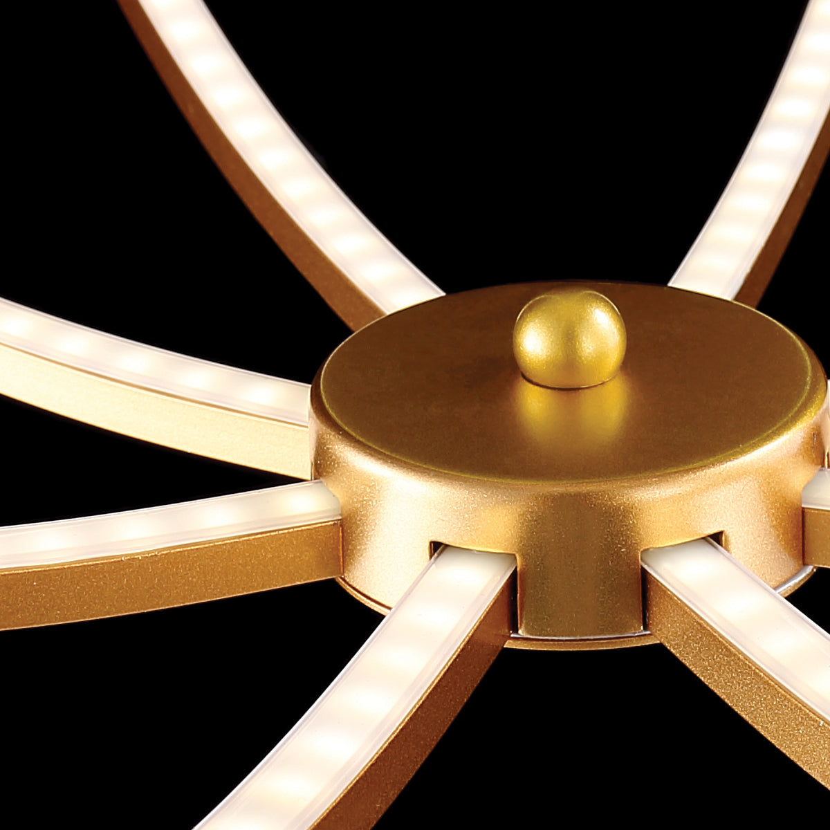 Eurofase Lighting Leggero 23" Round Dimmable Integrated LED Gold Aluminum Pendant Light With Frosted White Shade