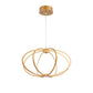 Eurofase Lighting Leggero 23" Round Dimmable Integrated LED Gold Aluminum Pendant Light With Frosted White Shade