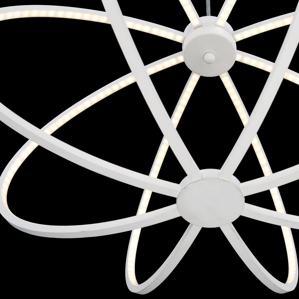 Eurofase Lighting Leggero 23" Round Dimmable Integrated LED White Aluminum Pendant Light With Frosted White Shade