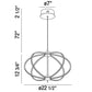 Eurofase Lighting Leggero 23" Round Dimmable Integrated LED White Aluminum Pendant Light With Frosted White Shade