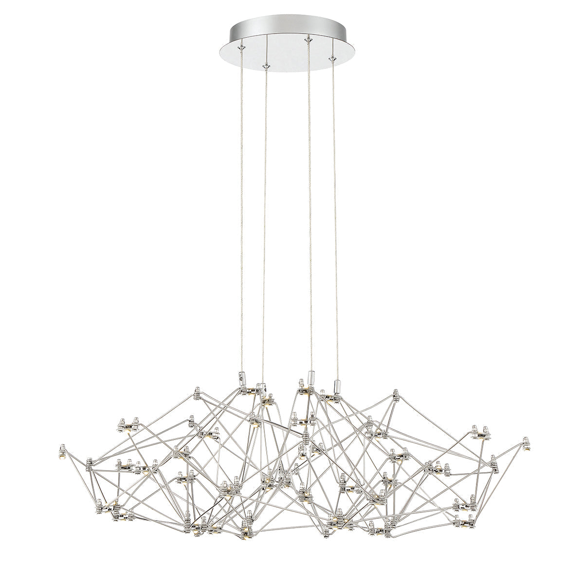 Eurofase Lighting Leonardelli 27" Small Dimmable Integrated LED Metal Chrome Chandelier