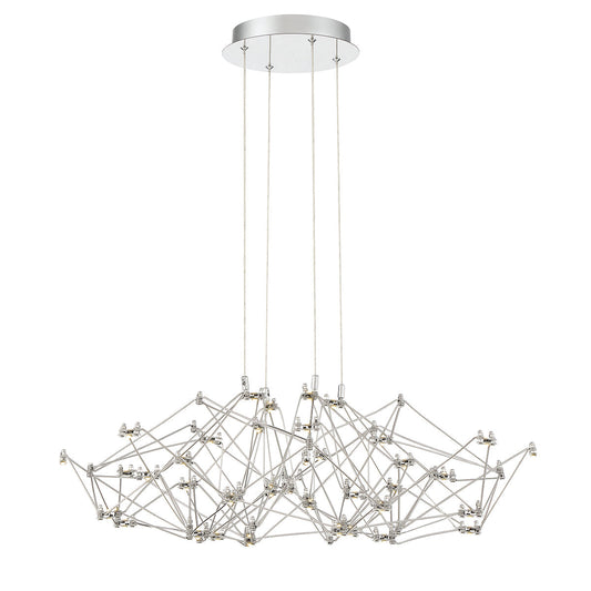 Eurofase Lighting Leonardelli 27" Small Dimmable Integrated LED Metal Chrome Chandelier
