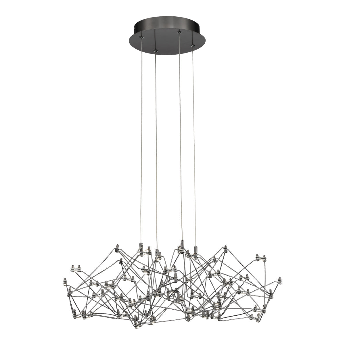 Eurofase Lighting Leonardelli 27" Small Dimmable Integrated LED Metal Dark Chrome Chandelier