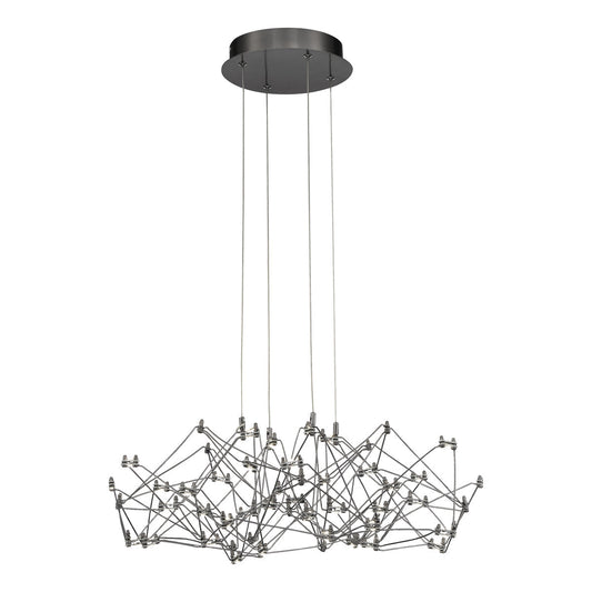 Eurofase Lighting Leonardelli 27" Small Dimmable Integrated LED Metal Dark Chrome Chandelier