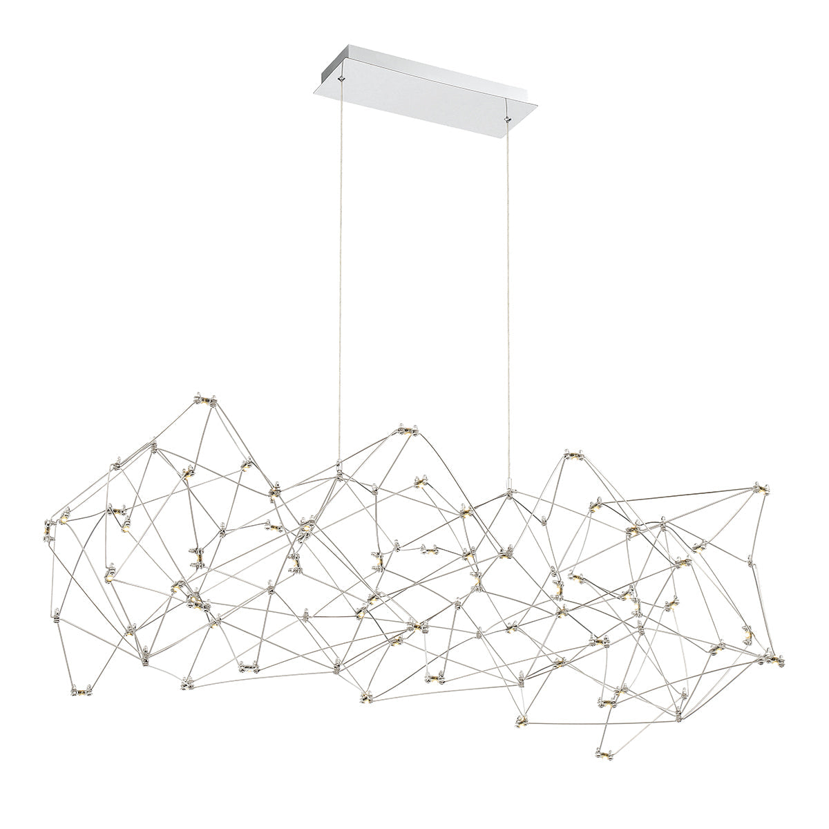 Eurofase Lighting Leonardelli 48" Medium Dimmable Integrated LED Metal Chrome Chandelier