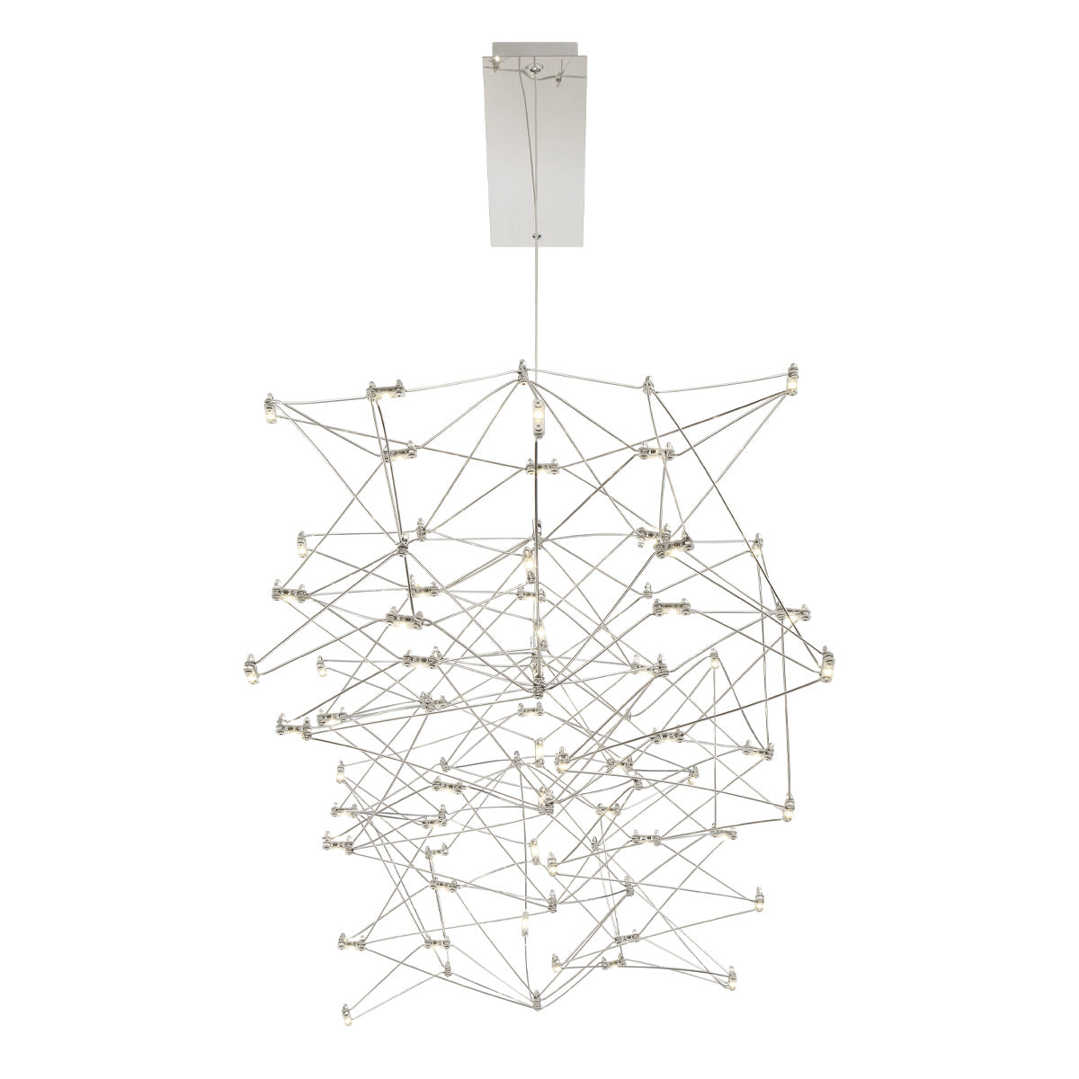 Eurofase Lighting Leonardelli 48" Medium Dimmable Integrated LED Metal Chrome Chandelier