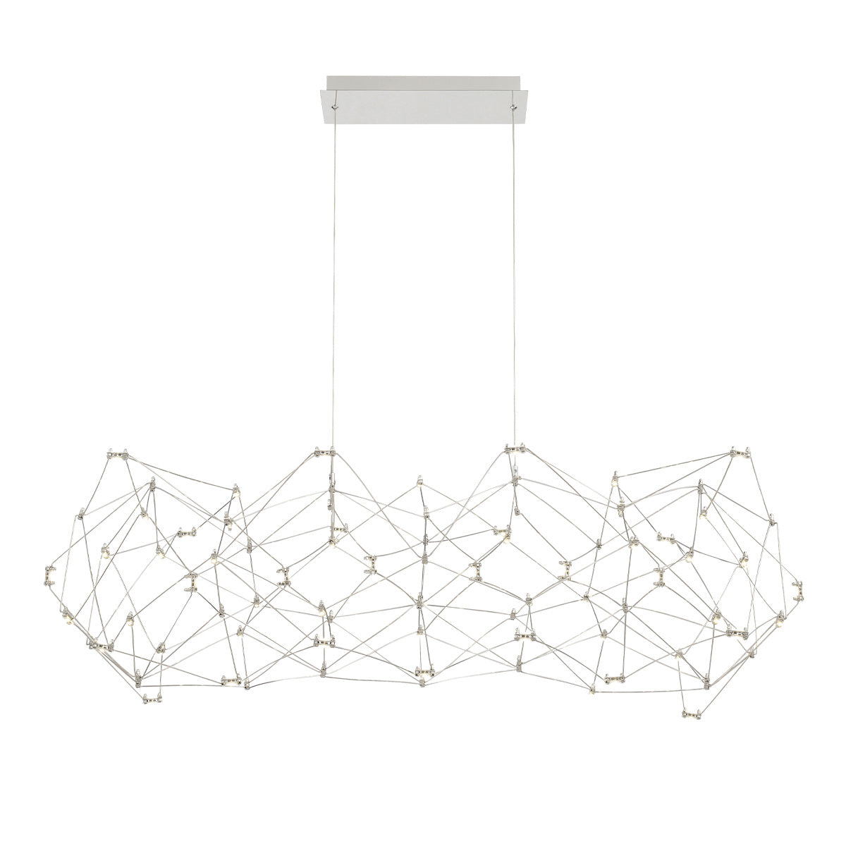 Eurofase Lighting Leonardelli 48" Medium Dimmable Integrated LED Metal Chrome Chandelier