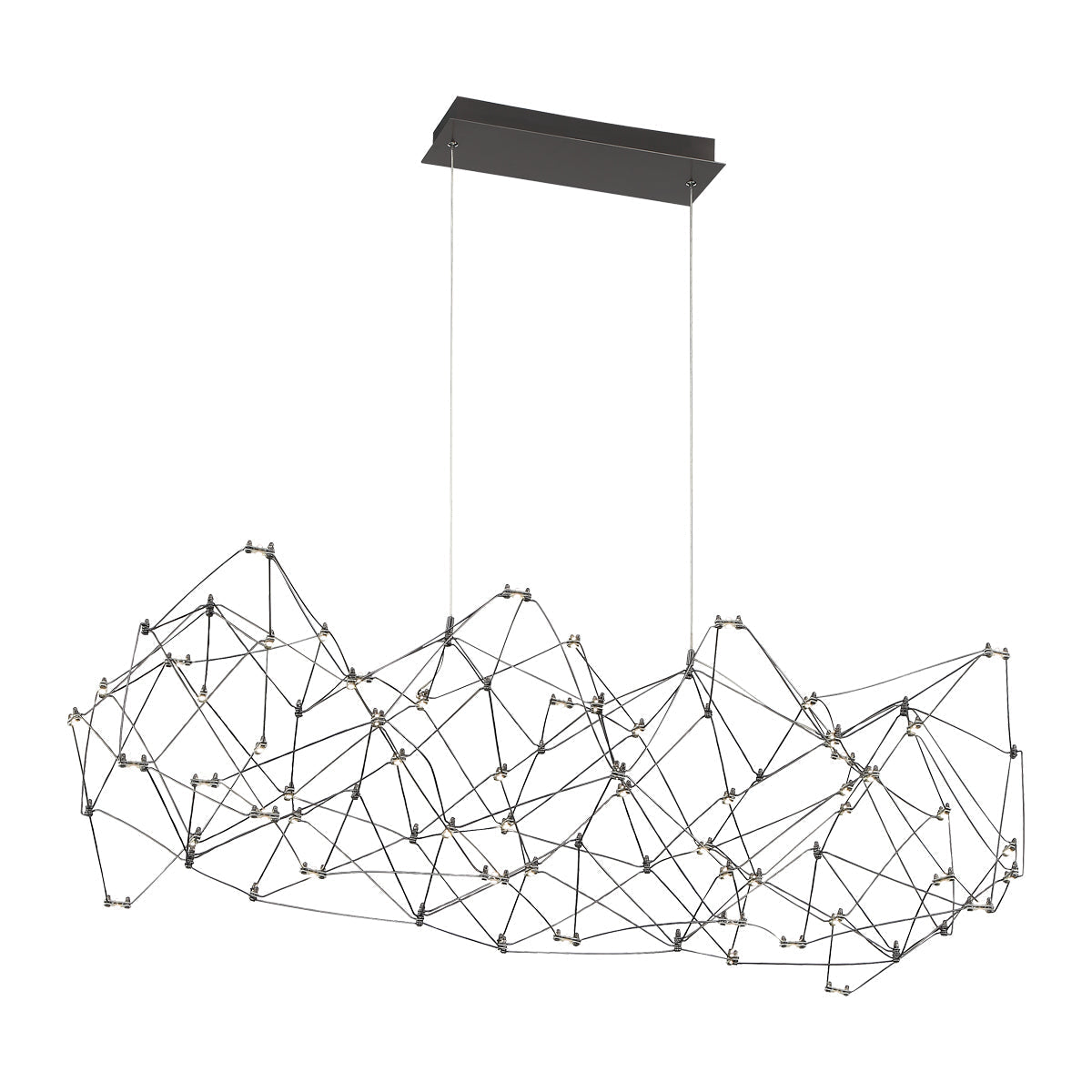 Eurofase Lighting Leonardelli 48" Medium Dimmable Integrated LED Metal Dark Chrome Chandelier