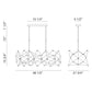 Eurofase Lighting Leonardelli 48" Medium Dimmable Integrated LED Metal Dark Chrome Chandelier