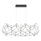 Eurofase Lighting Leonardelli 48" Medium Dimmable Integrated LED Metal Dark Chrome Chandelier