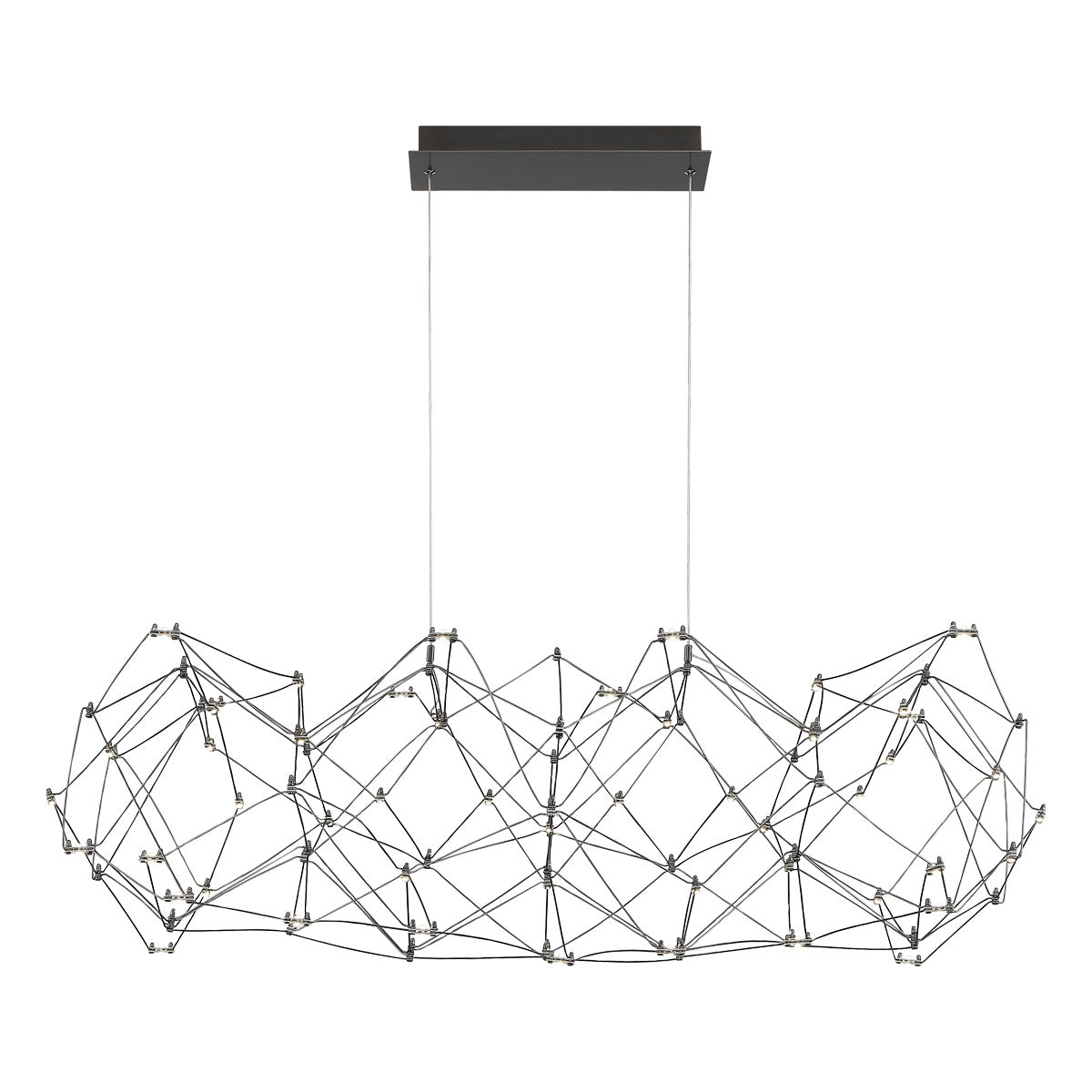 Eurofase Lighting Leonardelli 48" Medium Dimmable Integrated LED Metal Dark Chrome Chandelier