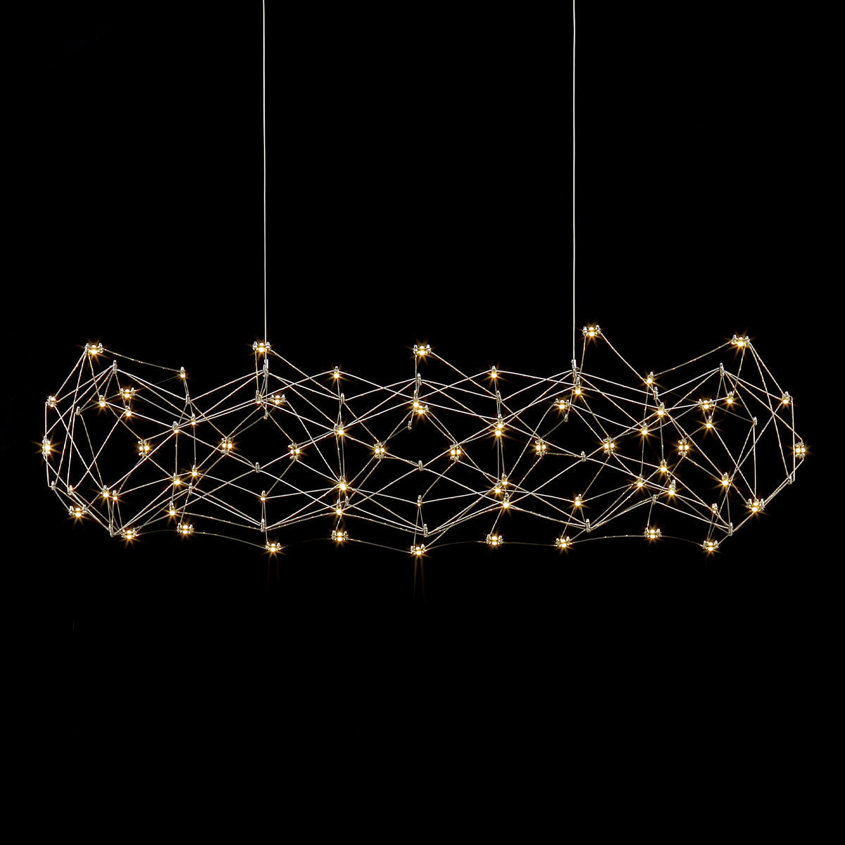 Eurofase Lighting Leonardelli 65" Large Dimmable Integrated LED Metal Chrome Chandelier