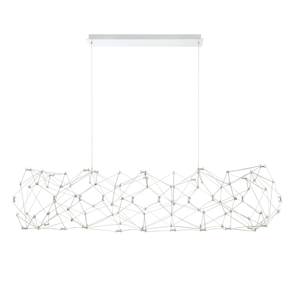 Eurofase Lighting Leonardelli 65" Large Dimmable Integrated LED Metal Chrome Chandelier