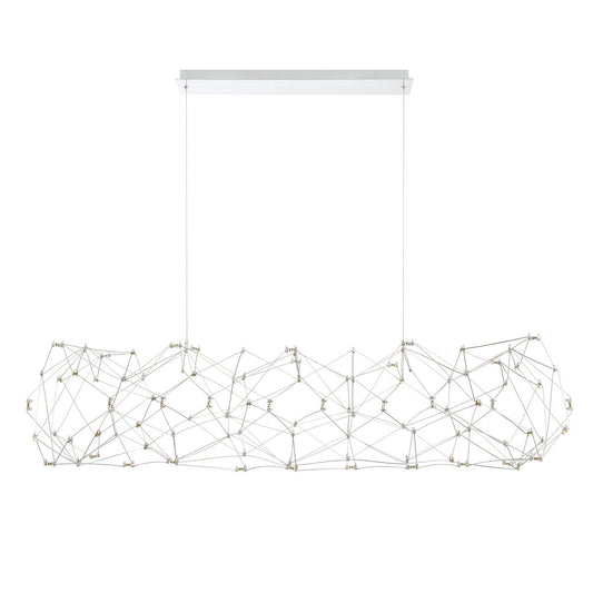 Eurofase Lighting Leonardelli 65" Large Dimmable Integrated LED Metal Chrome Chandelier