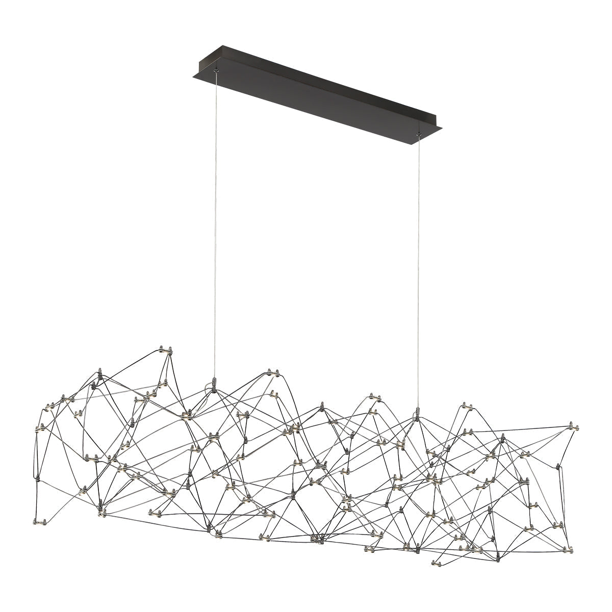 Eurofase Lighting Leonardelli 65" Large Dimmable Integrated LED Metal Dark Chrome Chandelier