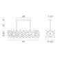 Eurofase Lighting Leonardelli 65" Large Dimmable Integrated LED Metal Dark Chrome Chandelier
