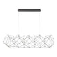 Eurofase Lighting Leonardelli 65" Large Dimmable Integrated LED Metal Dark Chrome Chandelier