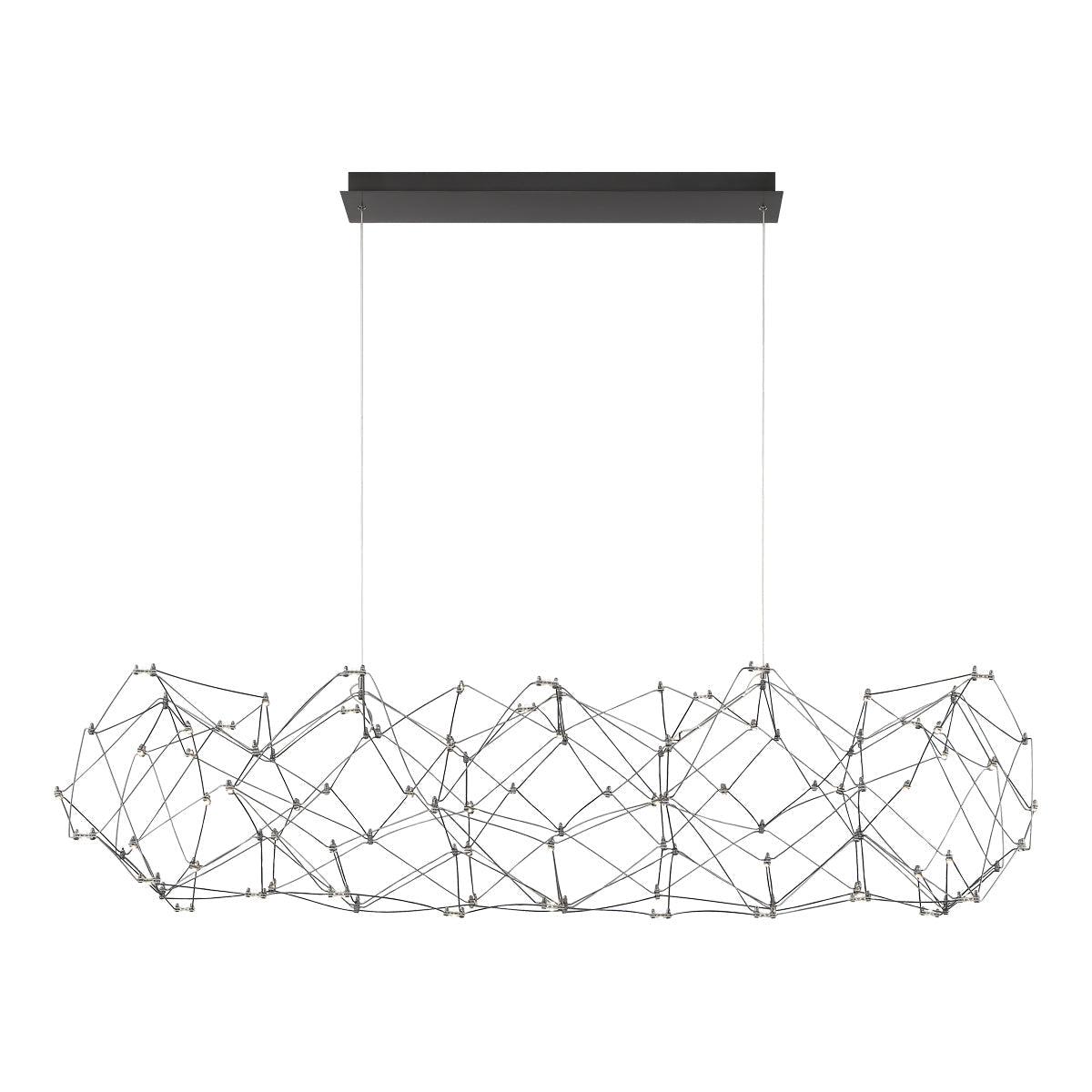 Eurofase Lighting Leonardelli 65" Large Dimmable Integrated LED Metal Dark Chrome Chandelier