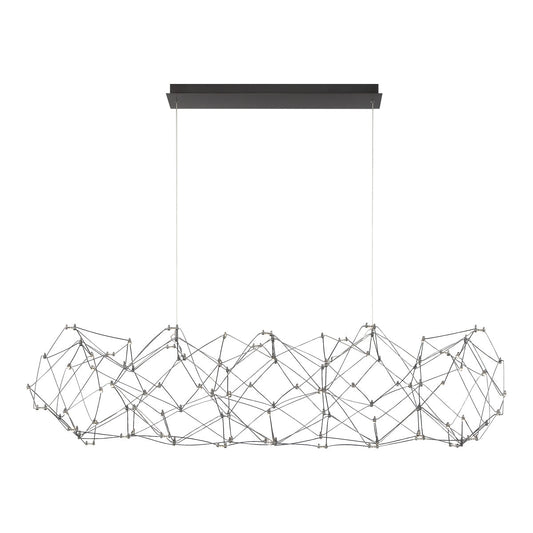 Eurofase Lighting Leonardelli 65" Large Dimmable Integrated LED Metal Dark Chrome Chandelier