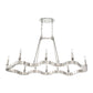 Eurofase Lighting Leyton 51" 8-light Bare Bulb Incandescent Polished Nickel Oval Chandelier